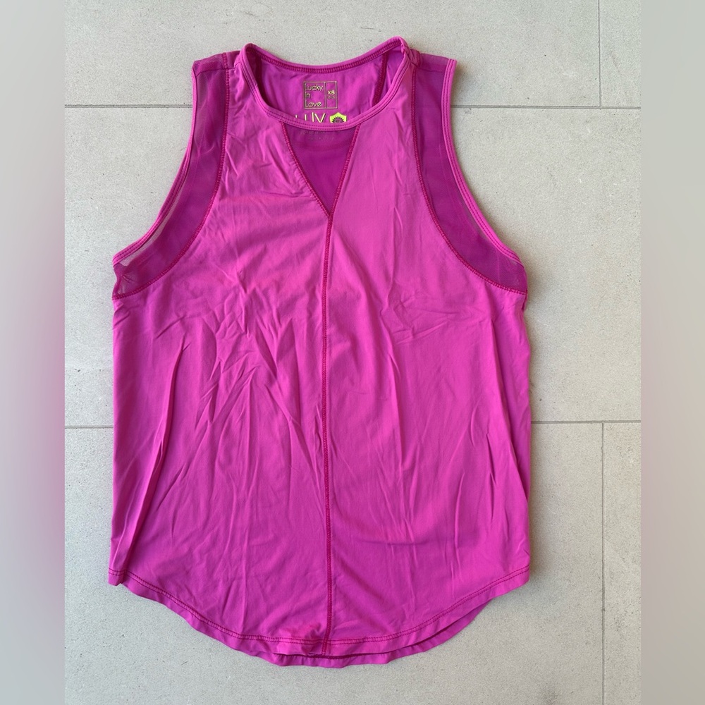 Lucky in Love Fuchsia Tank Top Size XS